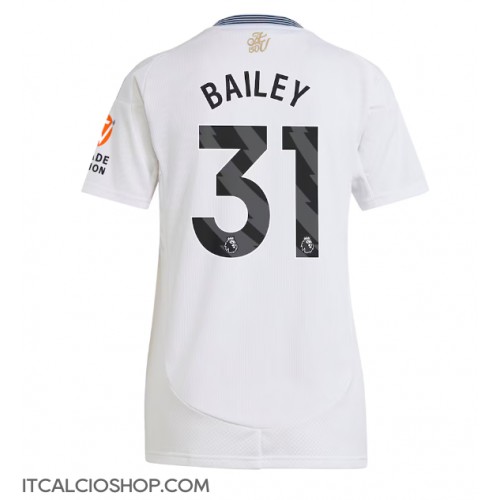 Aston Villa Leon Bailey #31 Seconda Maglia Femmina 2024-25 Manica Corta Aston Villa Leon Bailey #31 Seconda Maglia Femmina 2024-25 Manica Corta